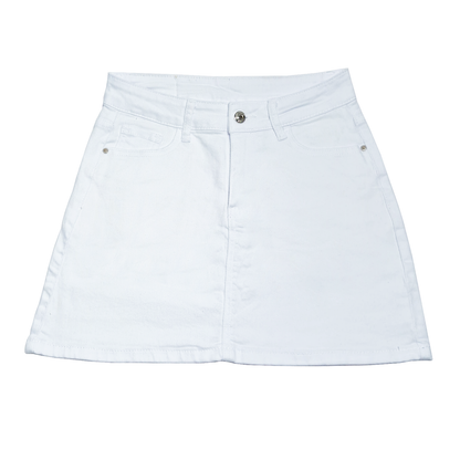 Skirt white denim