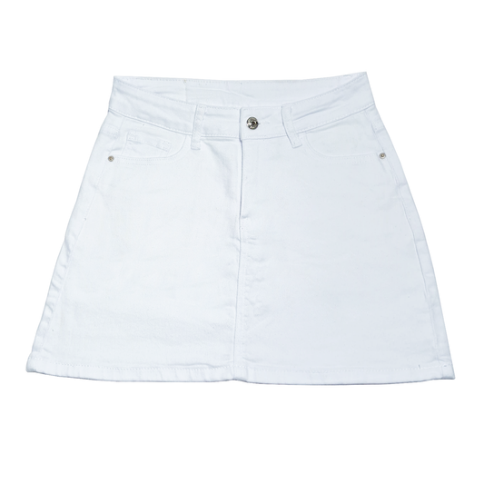 Skirt white denim