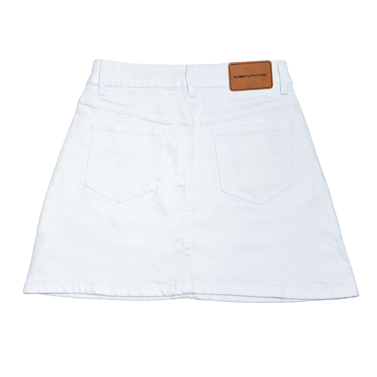 Skirt white denim