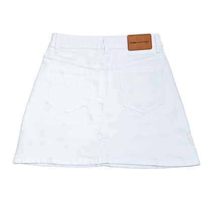 Skirt white denim