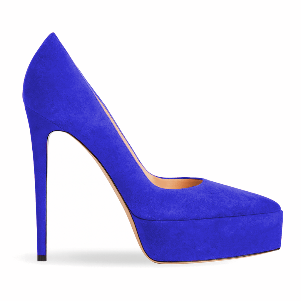 Identità Décolleté JIMENA SCAMOSCIATO BLU