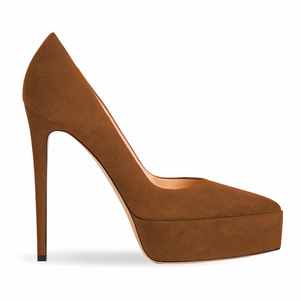 Identità Décolleté JIMENA SCAMOSCIATO MARRONE