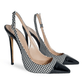 Identità Décolleté Slingback EMILY TESSUTO/VERNICE NERO