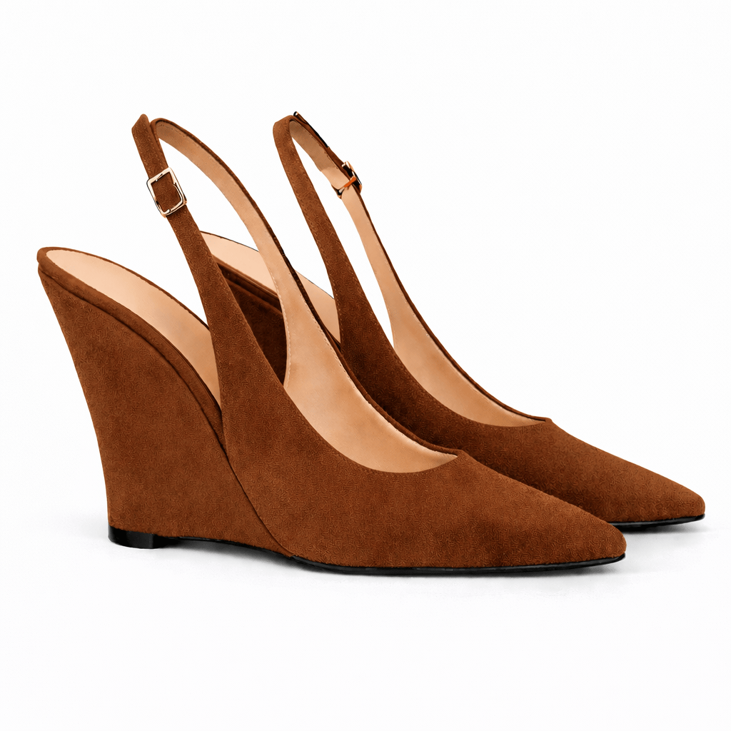 Identità Décolleté Slingback PAULINA CAMOSCIO MARRONE