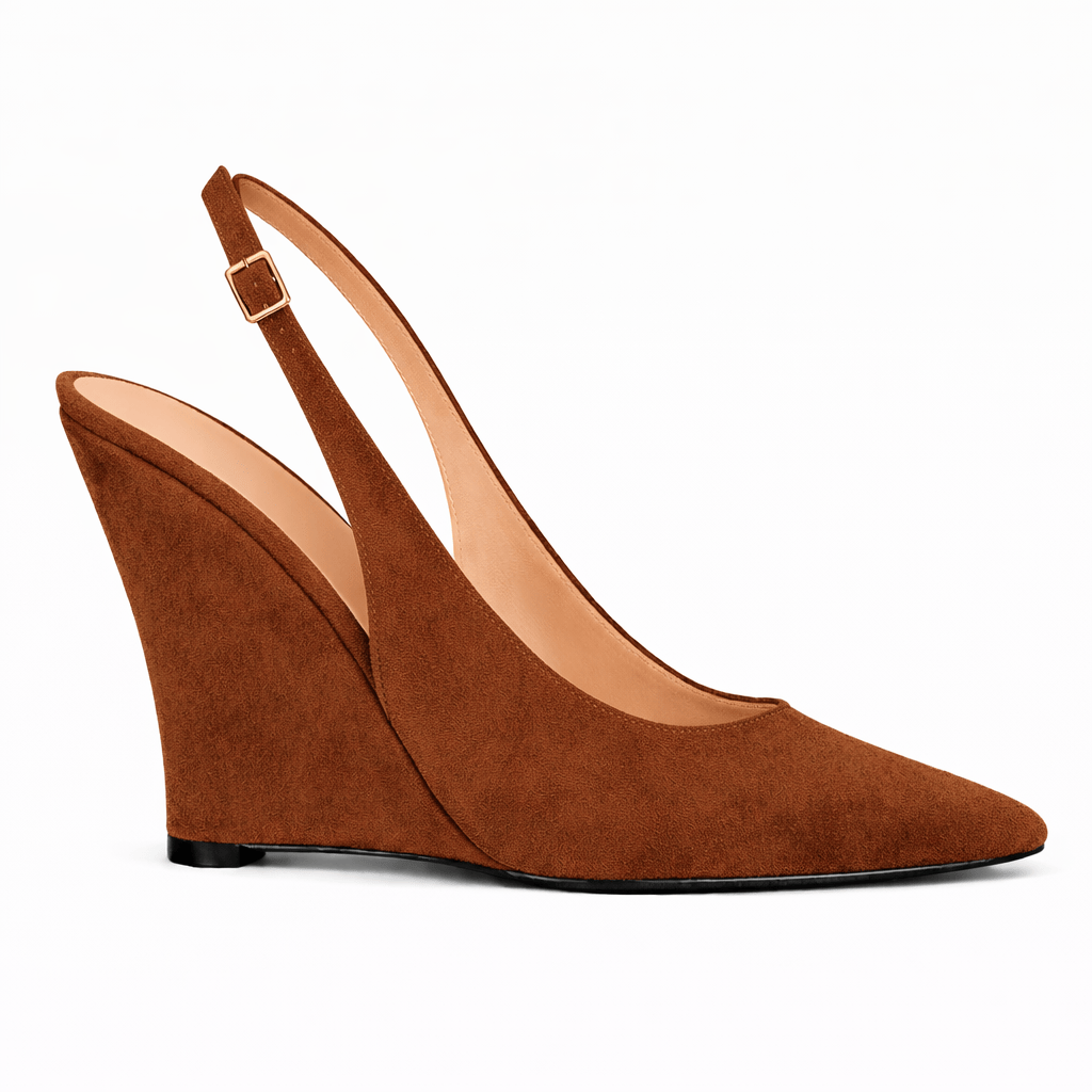 Identità Décolleté Slingback PAULINA CAMOSCIO MARRONE
