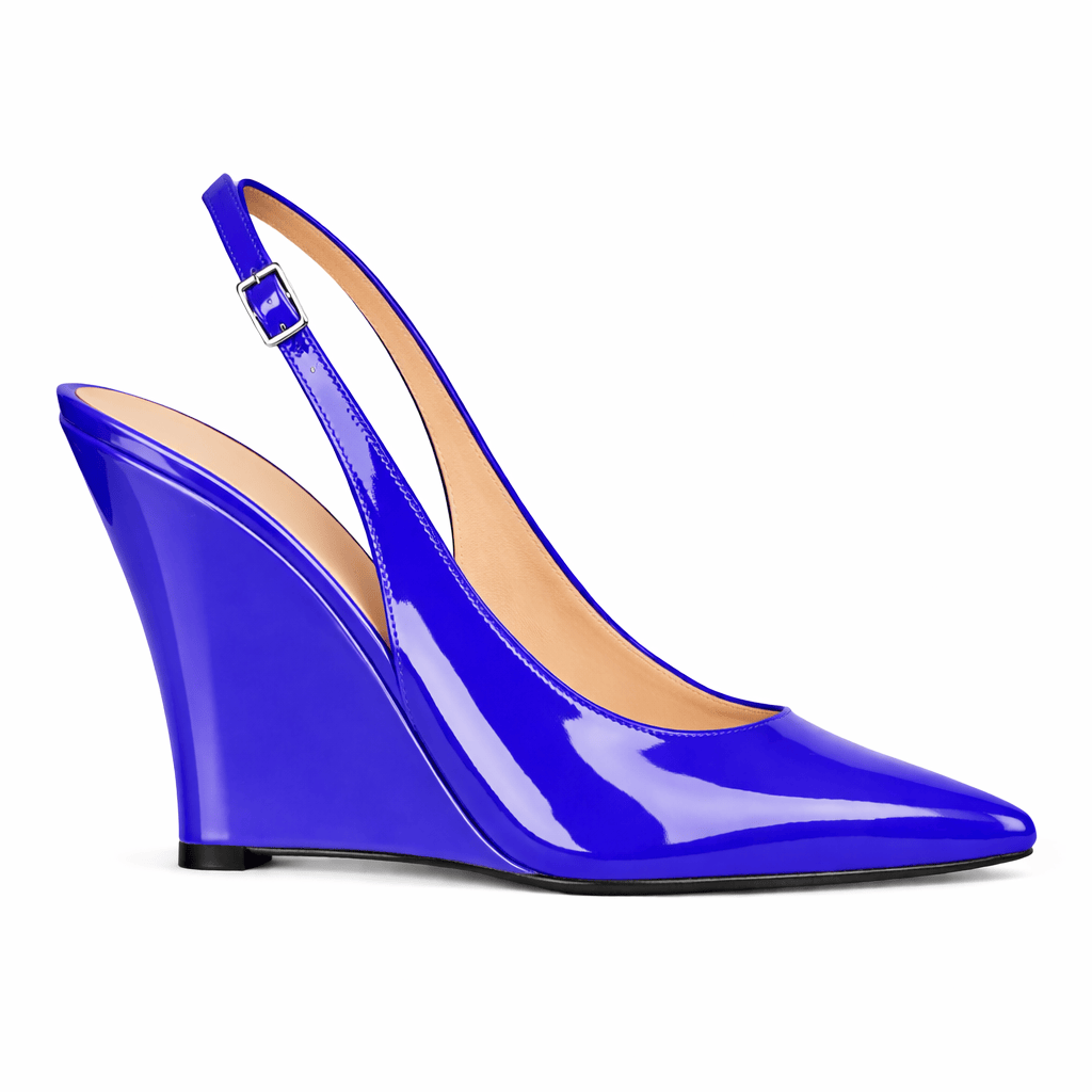 Identità Décolleté Slingback PAULINA VERNICE BLU