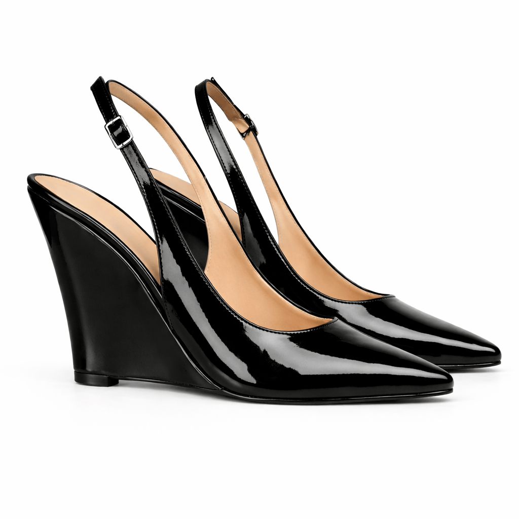 Identità Décolleté Slingback PAULINA VERNICE NERO