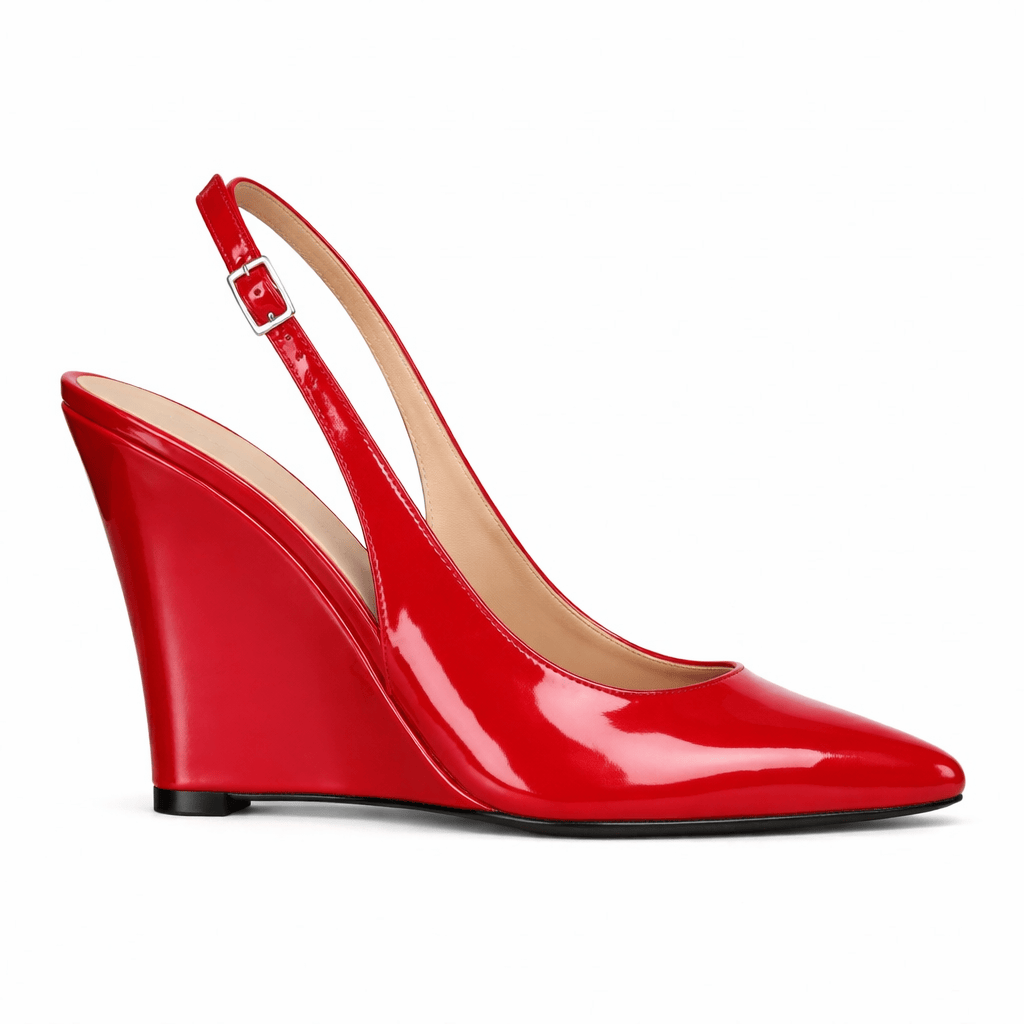 Identità Décolleté Slingback PAULINA VERNICE ROSSO