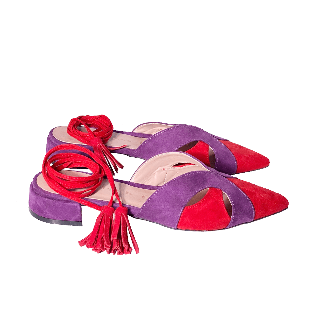 Identità Flat CECILIA CAMOSCIO VIOLA/ROSSO