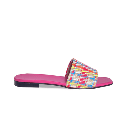 Identità Flat MILLY TESSUTO/PELLE FUCSIA