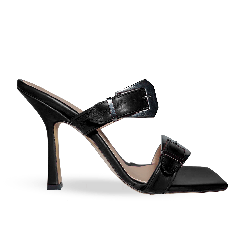 Identità Mules KIM PELLE NERO