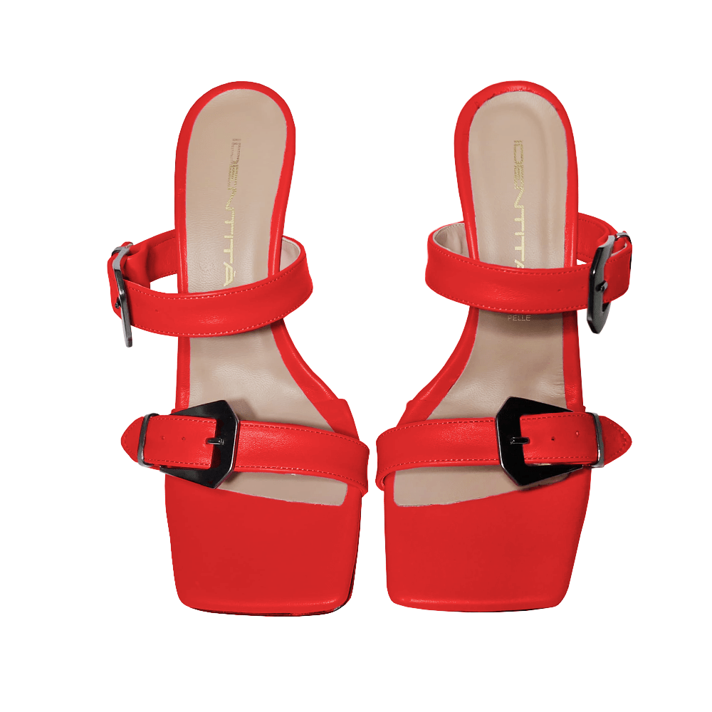 Identità Mules KIM PELLE ROSSO