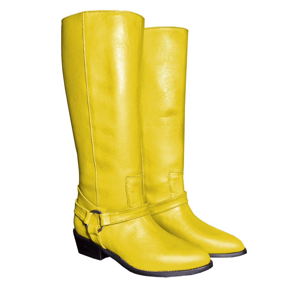 Identità Stivali DESIREE PELLE GIALLO
