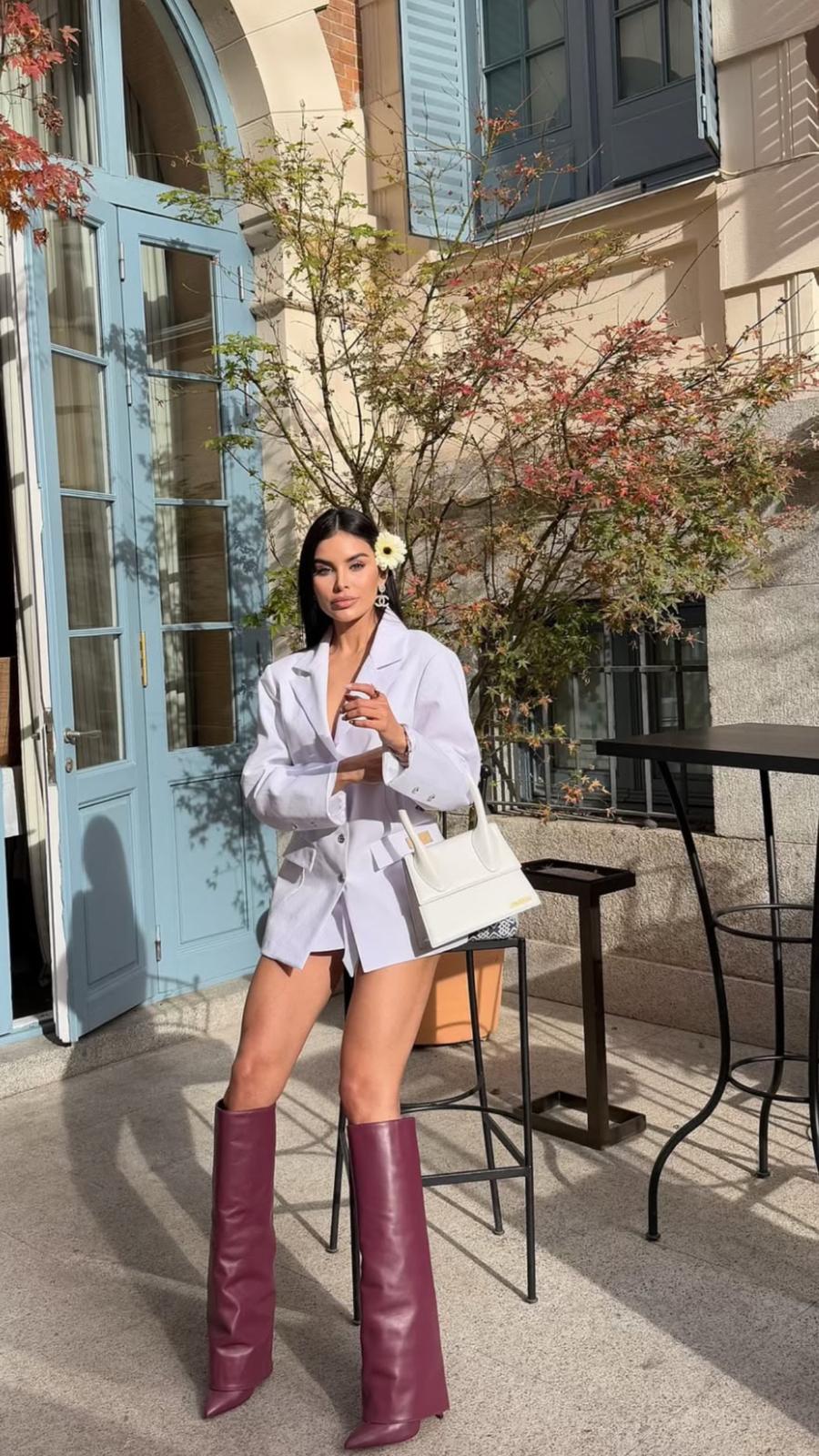 Identità Stivali INES PELLE BORDEAUX