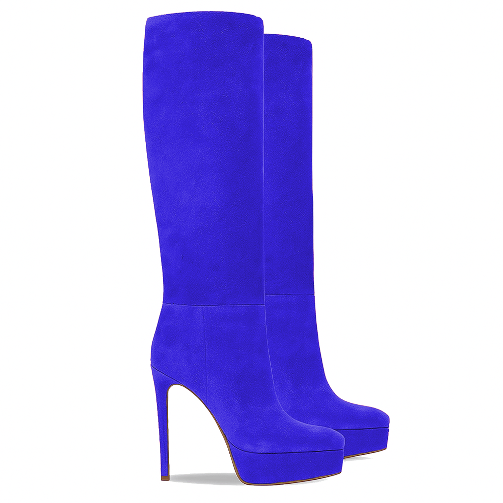 Identità Stivali LUCREZIA CAMOSCIO BLU