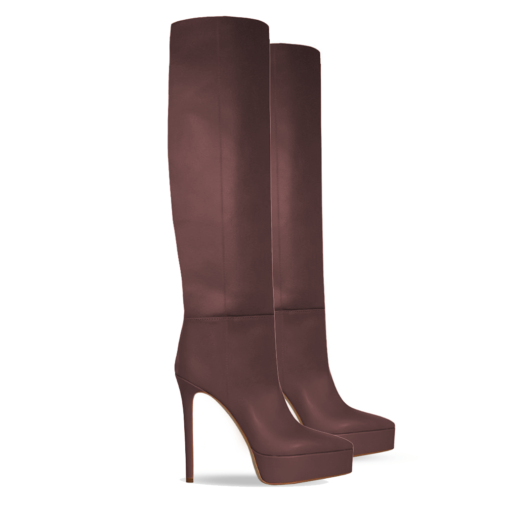 Identità Stivali LUCREZIA PELLE TESTA DI MORO