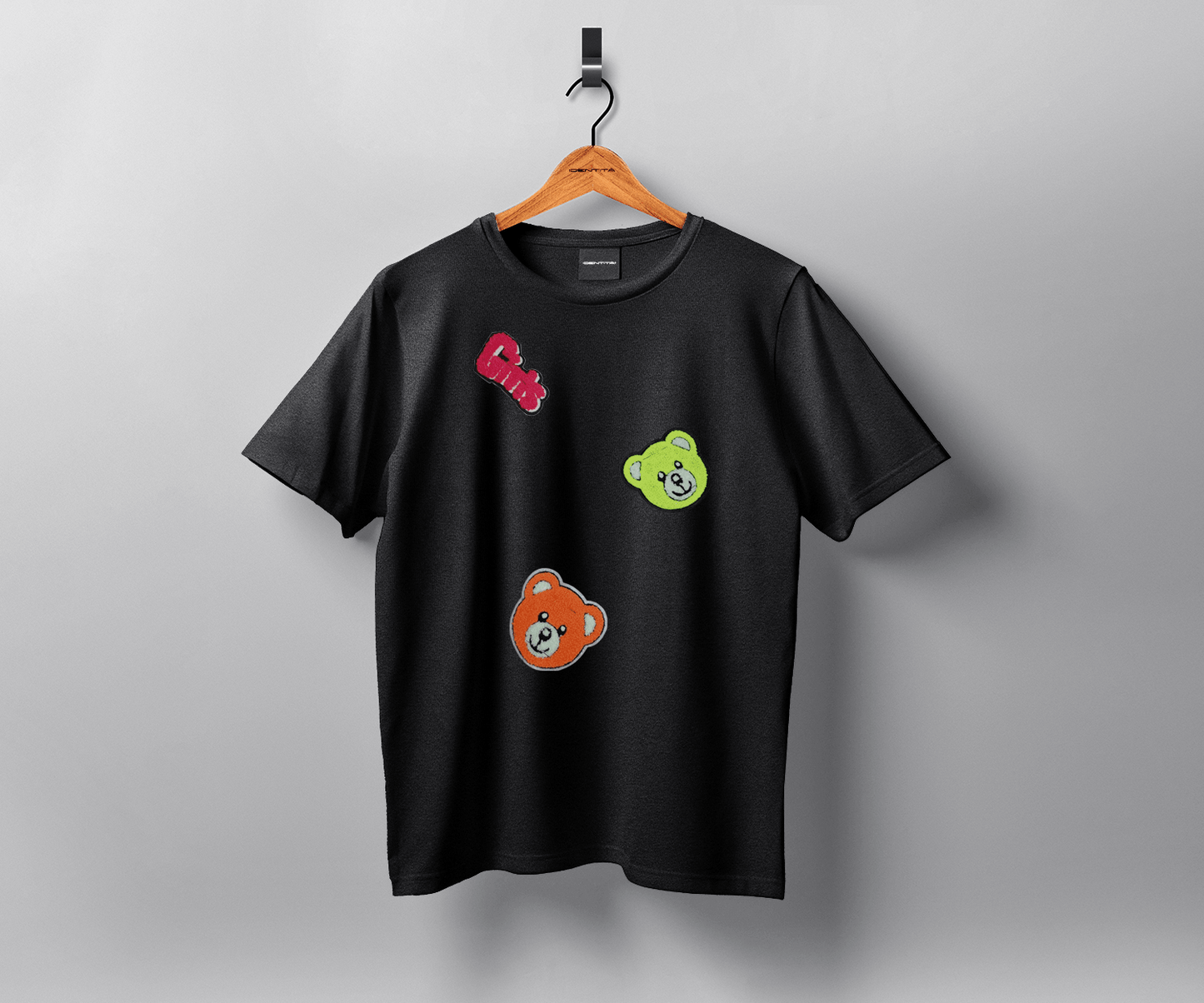 Identità T-Shirt Taglia unica T-shirt a maniche corte - GIRL- NERO