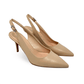 Identità Décolleté Slingback JUSTINA PELLE BEIGE 70mm