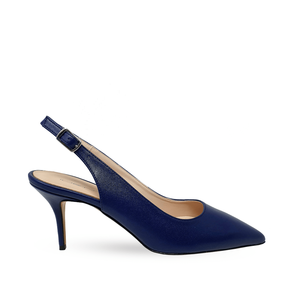Identità Décolleté Slingback JUSTINA PELLE BLUETTE 70mm