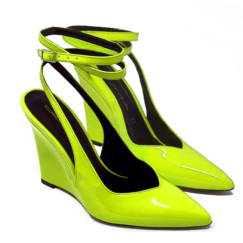 Identità Décolleté Slingback OXANA VERNICE GIALLO FLUO