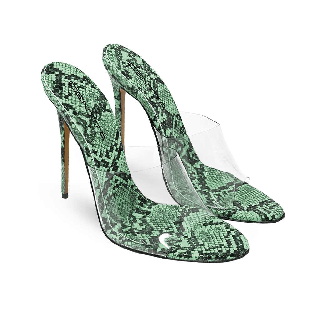 Identità Mules ZAIDA STAMPA RETTILE TIFFANY