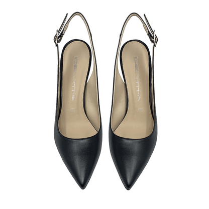 Identità Slingback JUSTINA PELLE NERO 70mm