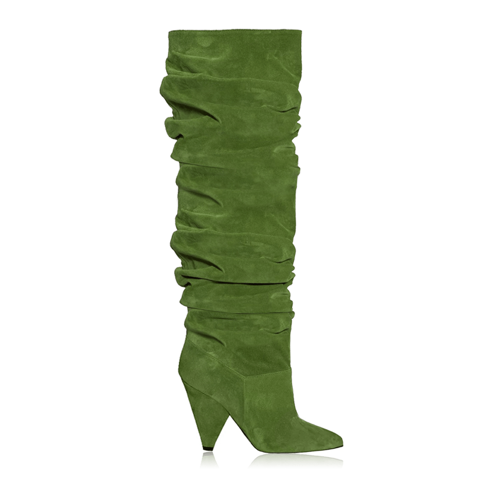 Identità Stivali KYRA SCAMOSCIATO VERDE