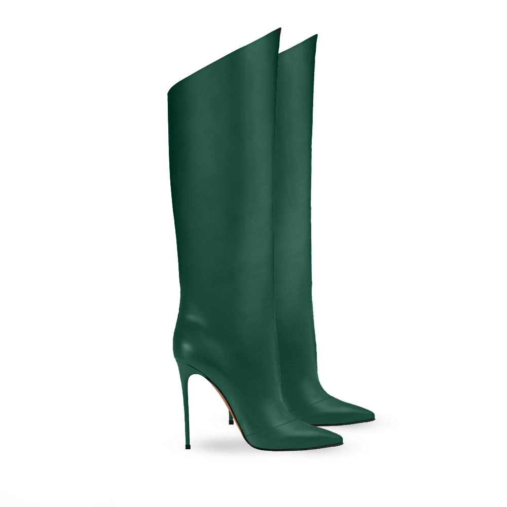 Identità Stivali TASHA PELLE VERDE